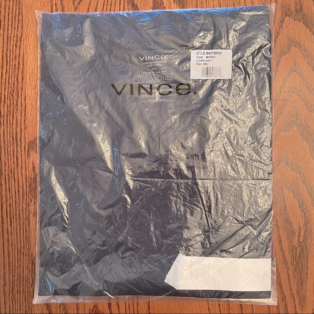 NWT Vince T-Shirt Mens XXL Navy